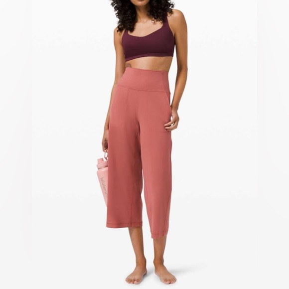Lululemon Align Wide Leg Crop 23"- Soft Cranberry/ Size 4 - Picture 2 of 9
